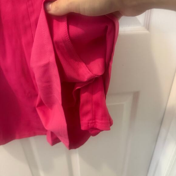 NWT Andree by Unit‎ Hot Pink Shorts Romper Size Large Off-Shoulder Ruffled - Picture 10 of 13